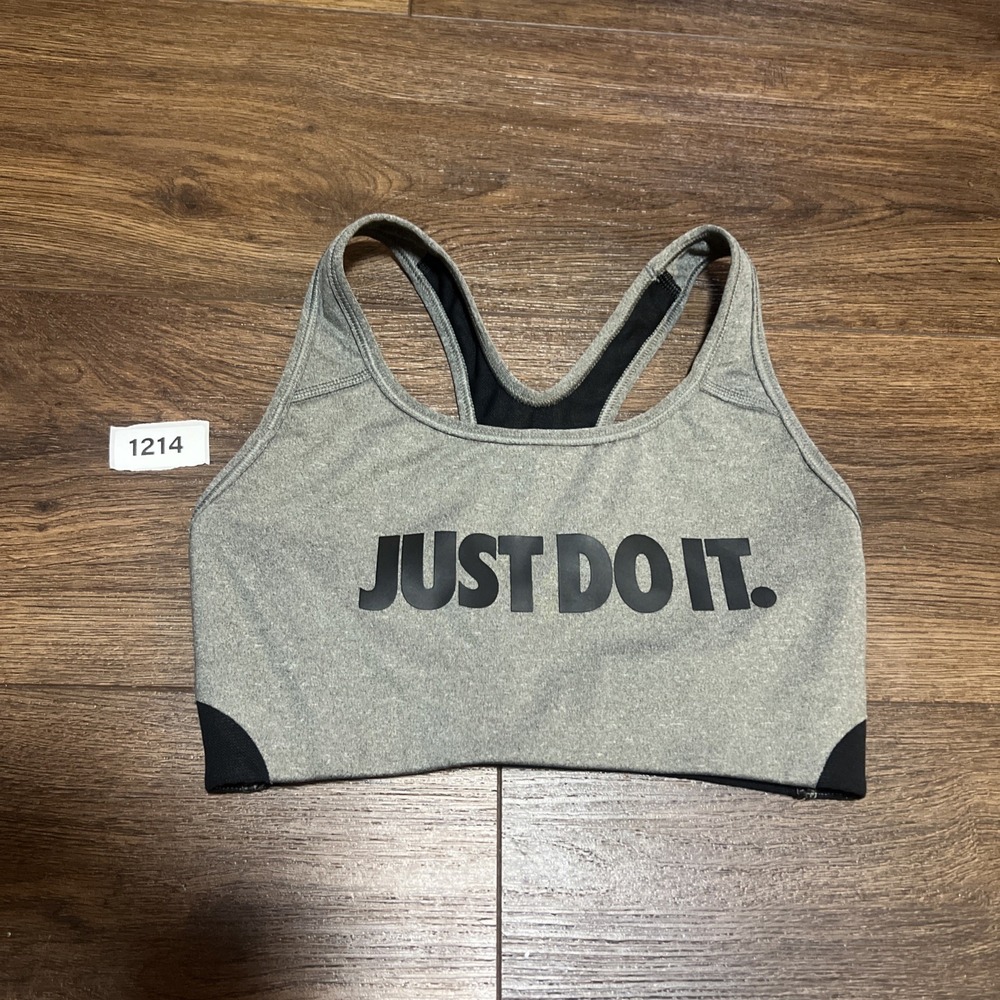 Nike Pro Women's Classic Swoosh Bra AJ4281 Medium Support Gray Size XS